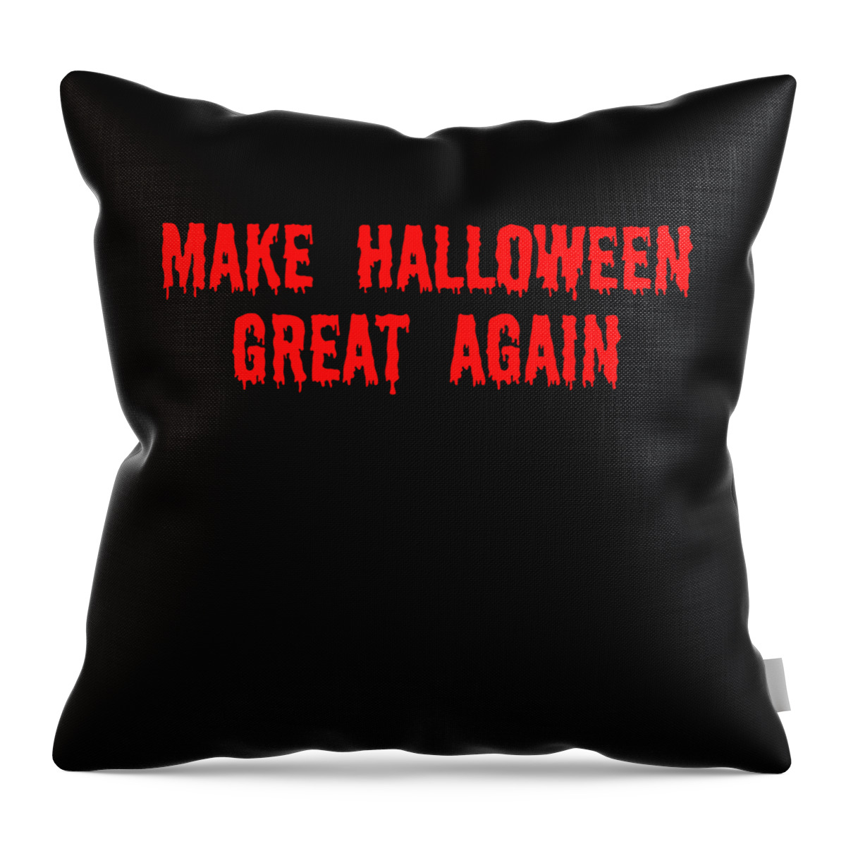 Funny Throw Pillow featuring the digital art Make Halloween Great Again by Flippin Sweet Gear