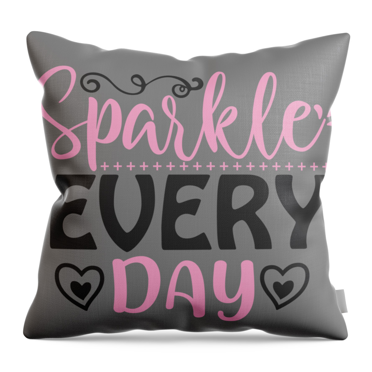 Makeup Throw Pillow featuring the digital art Makeup Lover Gift Sparkle Every Day Funny Women by Jeff Creation