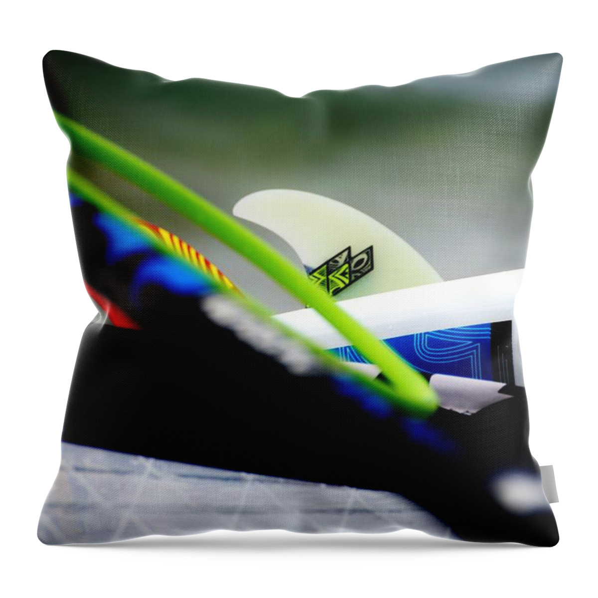 Windsurf Throw Pillow featuring the photograph Malcesine Campagnola, agosto 2019 by Marco Cattaruzzi