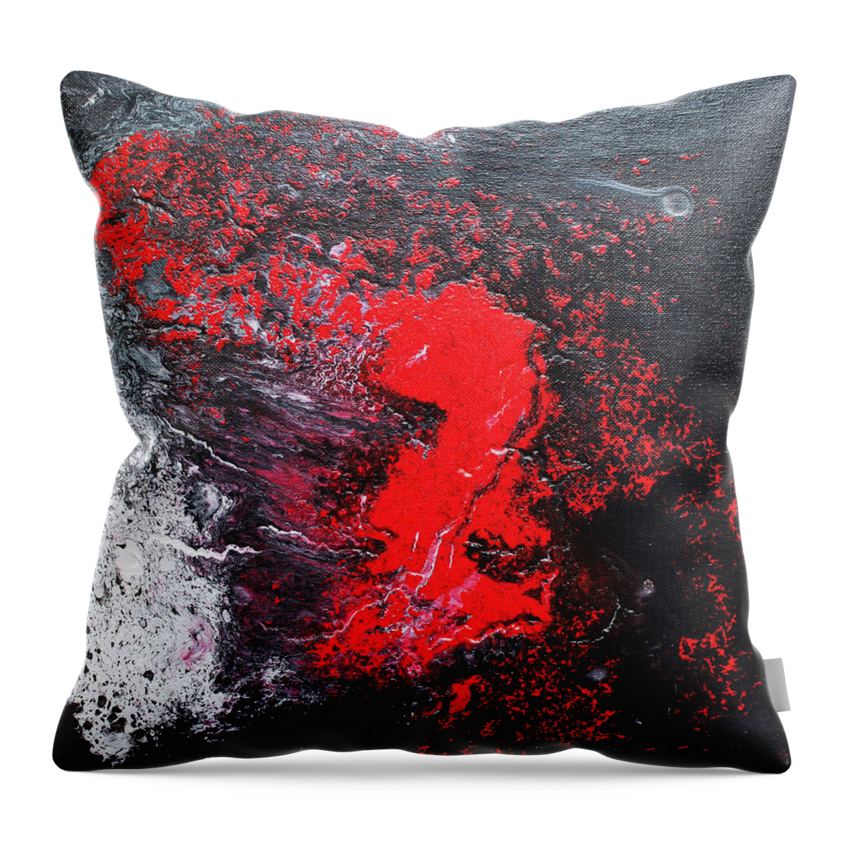  Throw Pillow featuring the painting Malum Deus by Embrace The Matrix