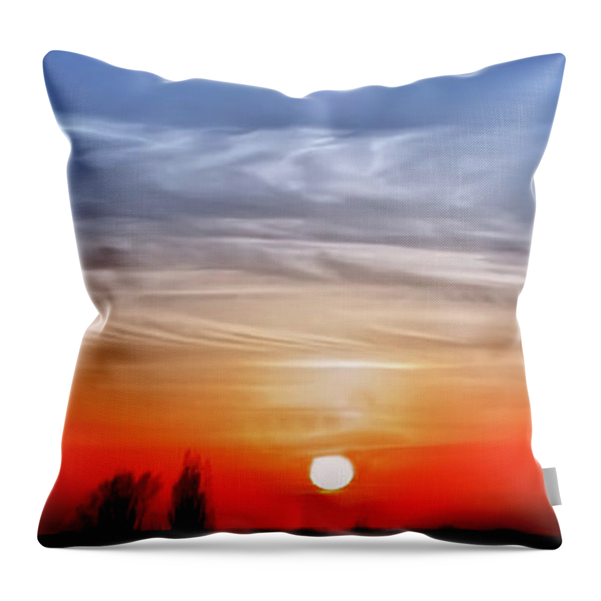 Blackley Throw Pillow featuring the photograph Manchester sunset 2018 by Pics By Tony