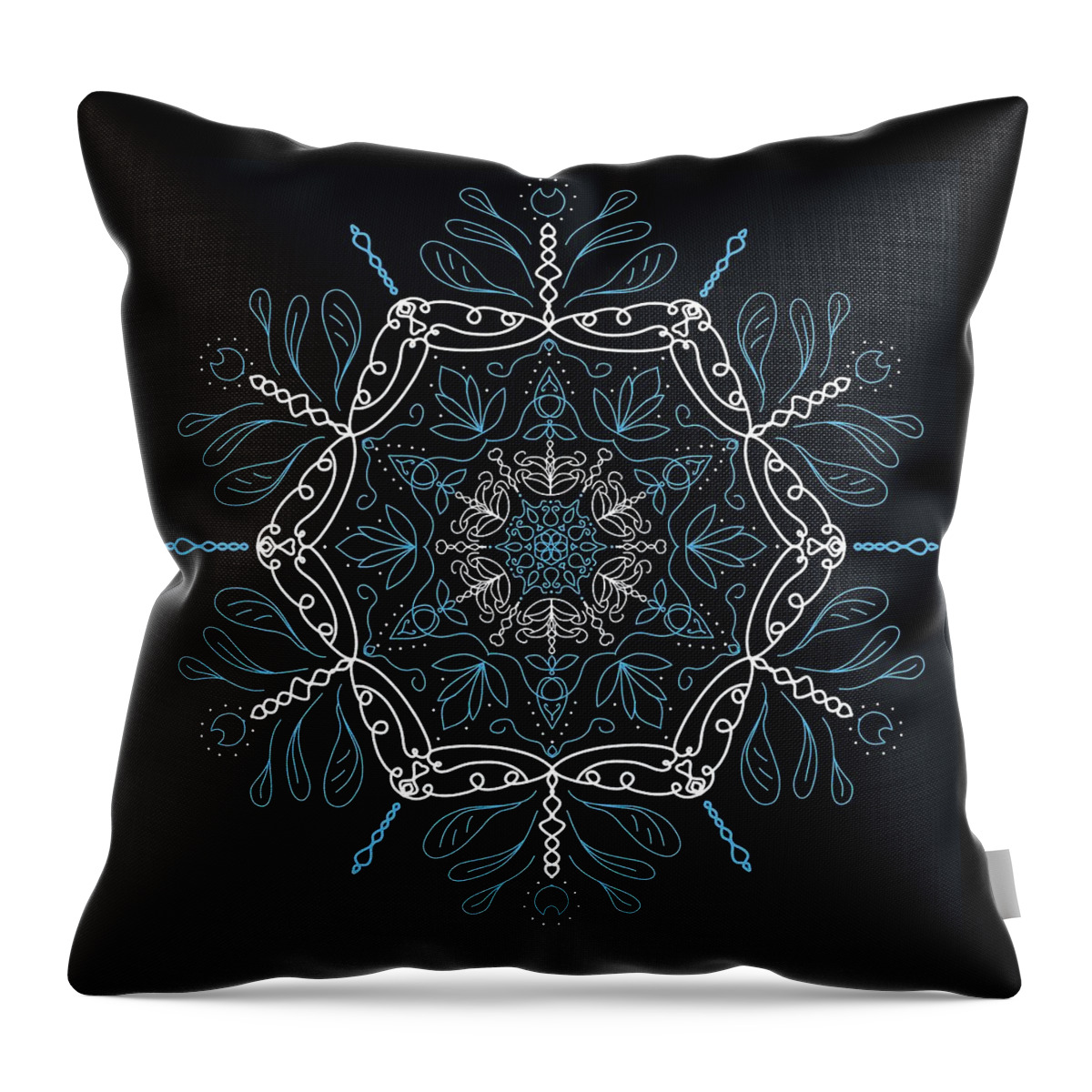 Mandala Throw Pillow featuring the digital art Mandala 50 by Angie Tirado