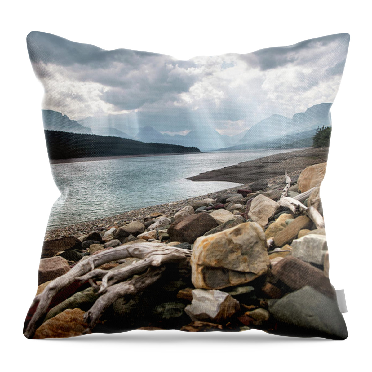 Glacier Throw Pillow featuring the photograph Many Glacier by Steven Keys