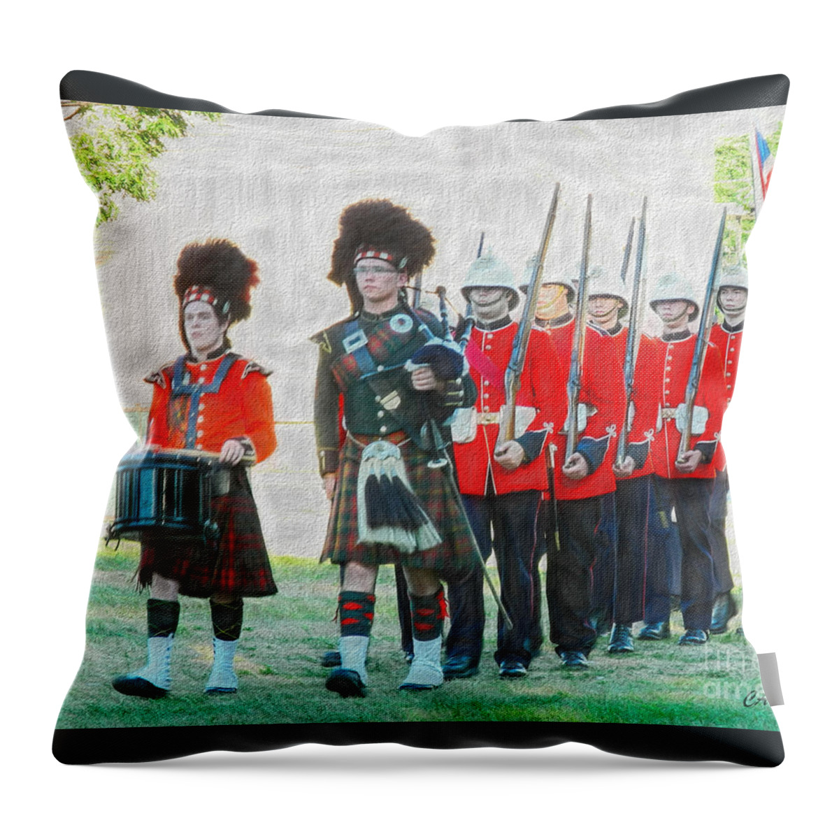 Guards Throw Pillow featuring the photograph Ceremonial Guards by Carol Randall