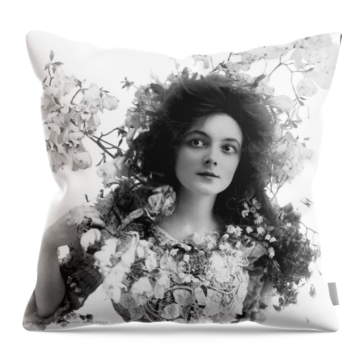 Marie Doro Throw Pillow featuring the photograph Marie Doro by Sad Hill - Bizarre Los Angeles Archive