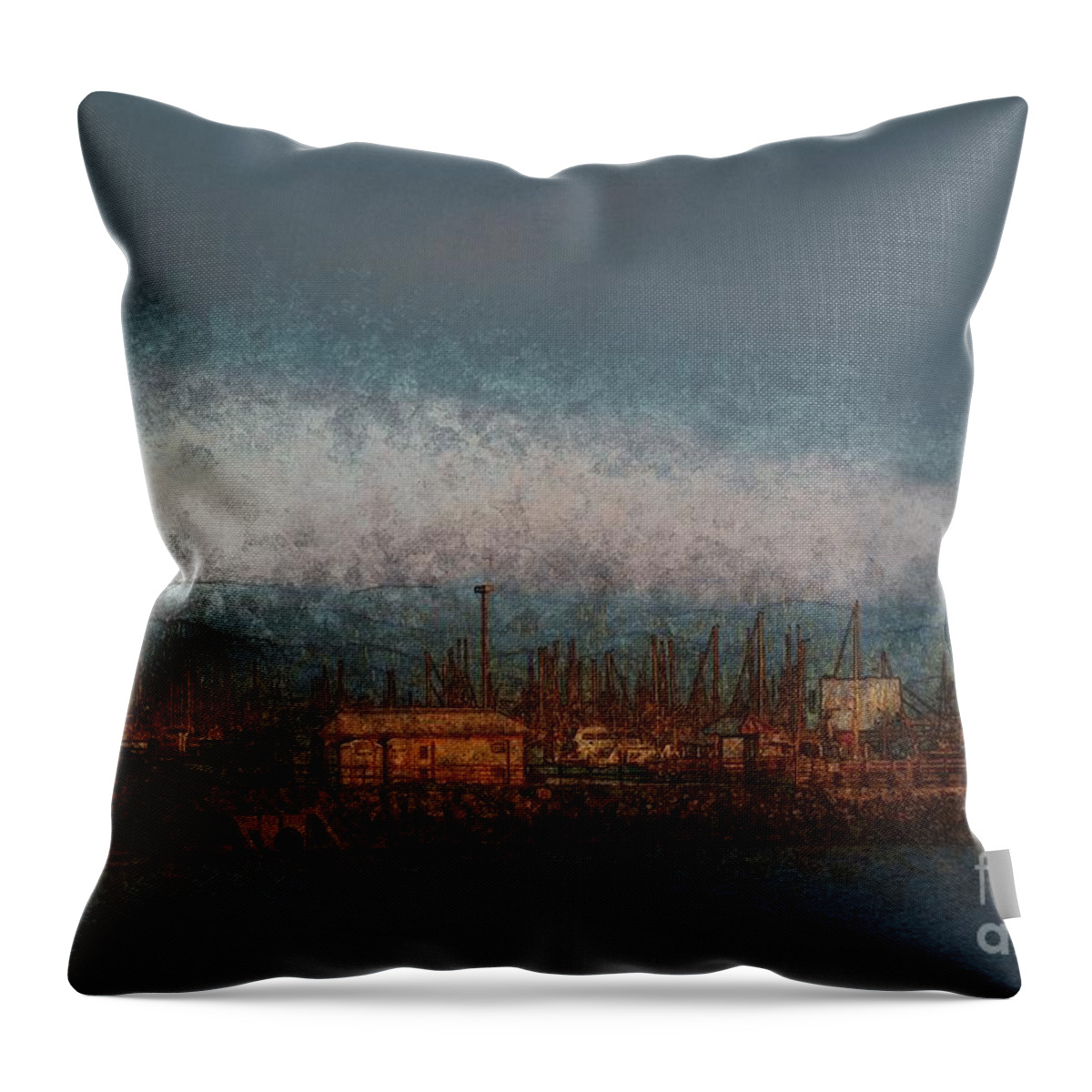 Marina Throw Pillow featuring the photograph Marina at Sunset by Katherine Erickson