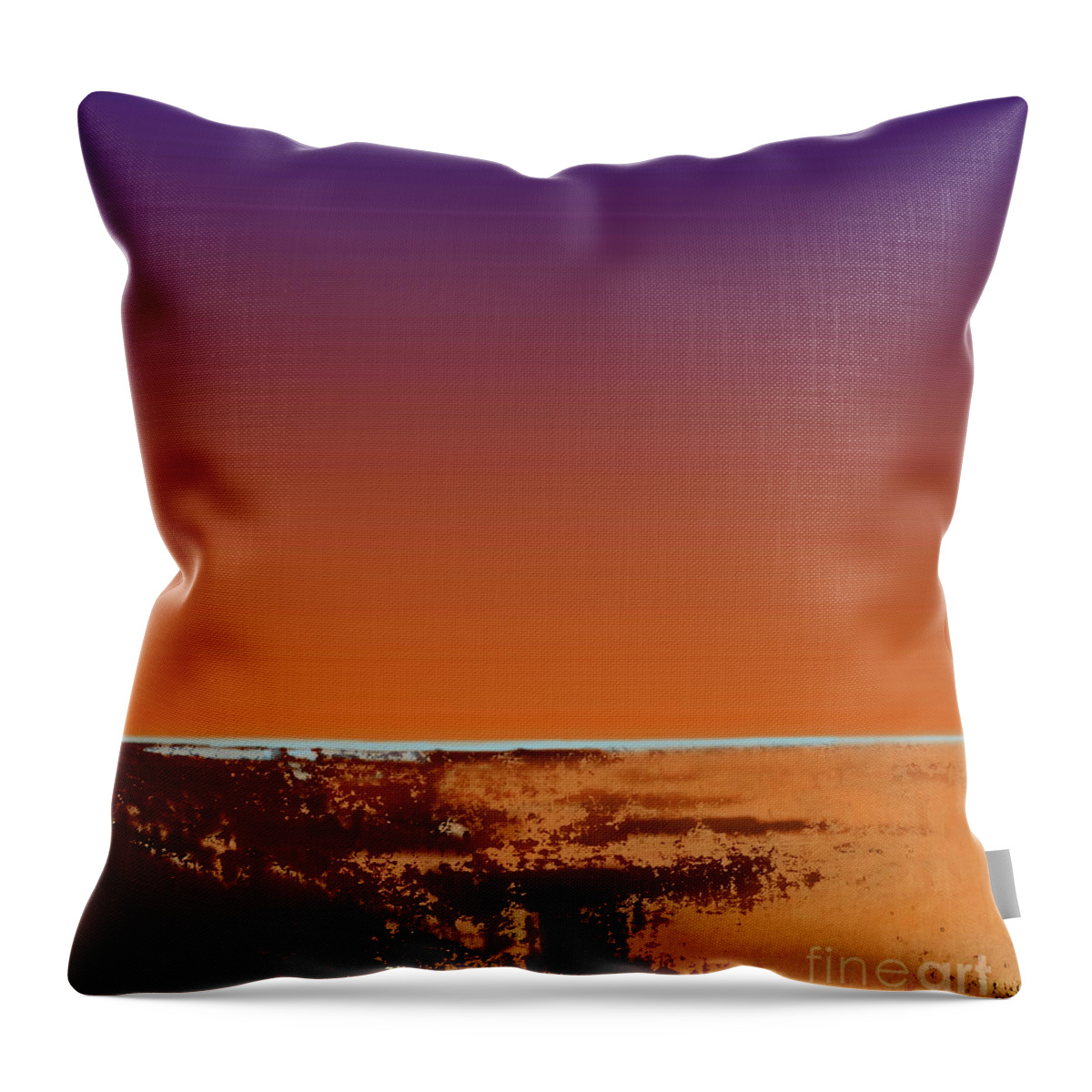 Wild Throw Pillow featuring the mixed media Marsh Sunset by Sharon Williams Eng