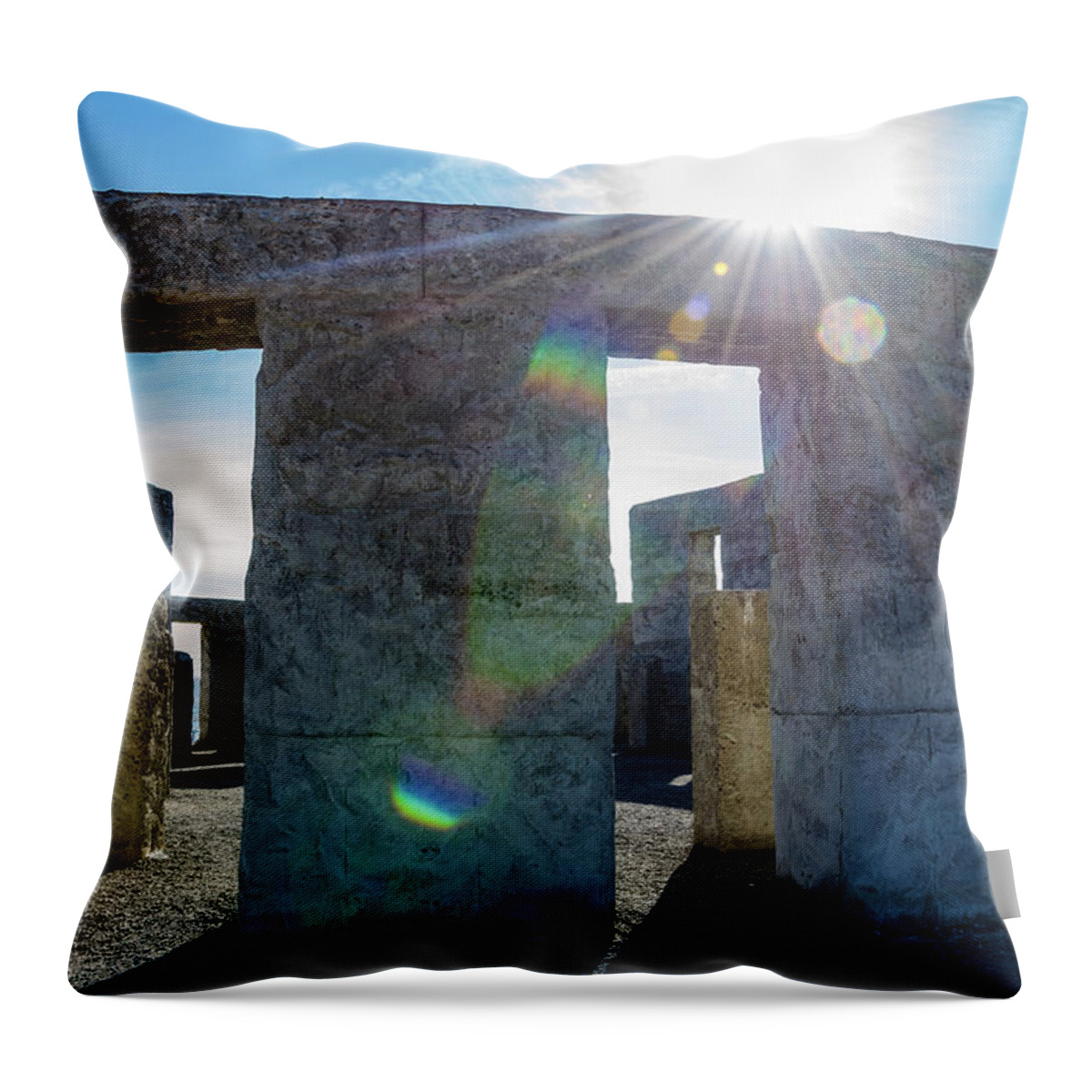 Maryhill Stonehenge Throw Pillow featuring the photograph Maryhill Stonehenge 5 by Pelo Blanco Photo