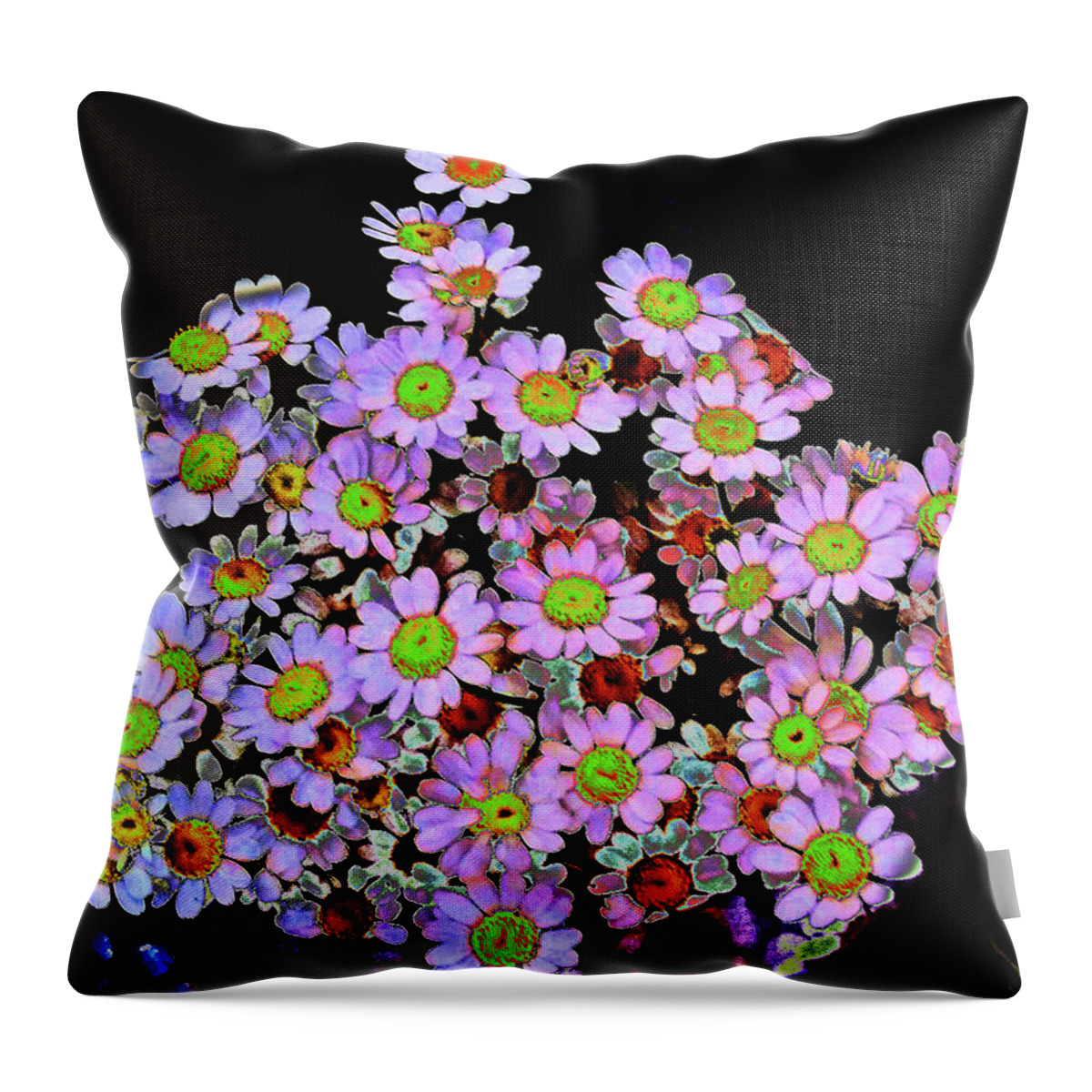 Daisies Throw Pillow featuring the photograph Matricaria Pink by Andrew Lawrence
