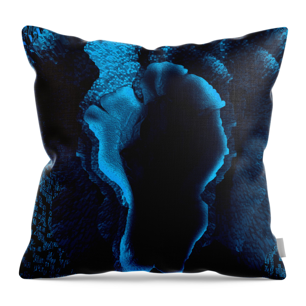 Matrix Of The Bloom Throw Pillow featuring the digital art Matrix of the Bloom 9 by Aldane Wynter