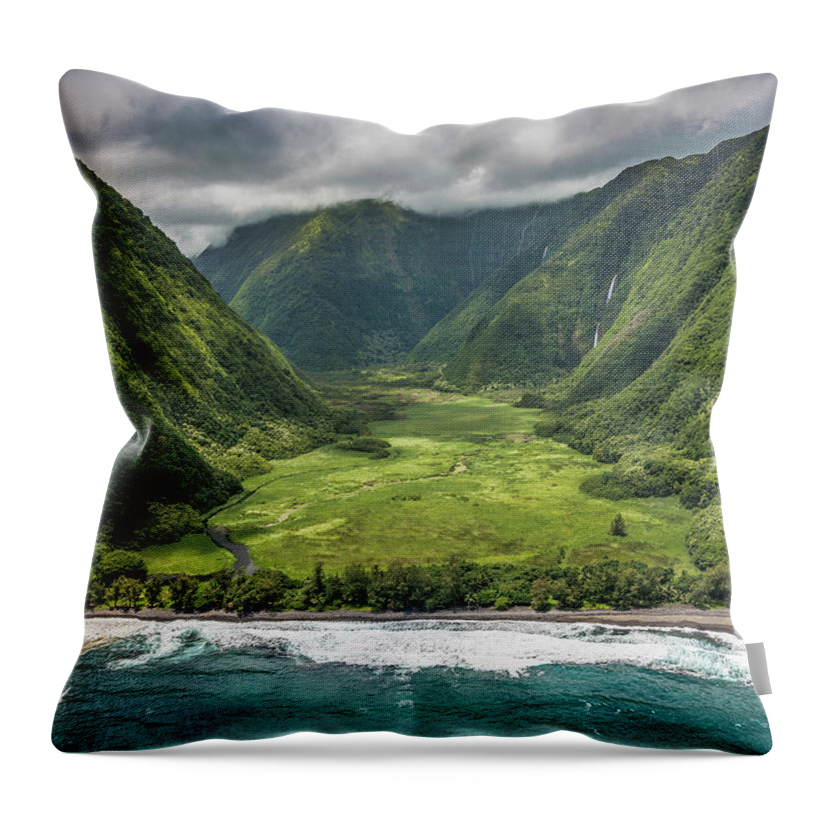 Maui Dream Mountains Throw Pillow featuring the photograph Maui Dream Mountains by Leonardo Dale