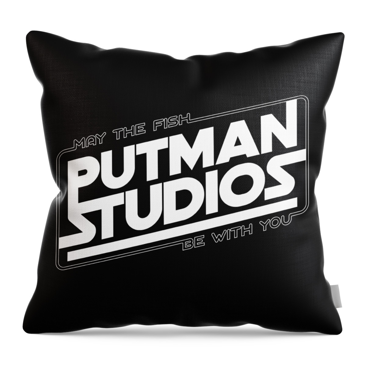  Throw Pillow featuring the digital art May The Fish Be With You by Kevin Putman