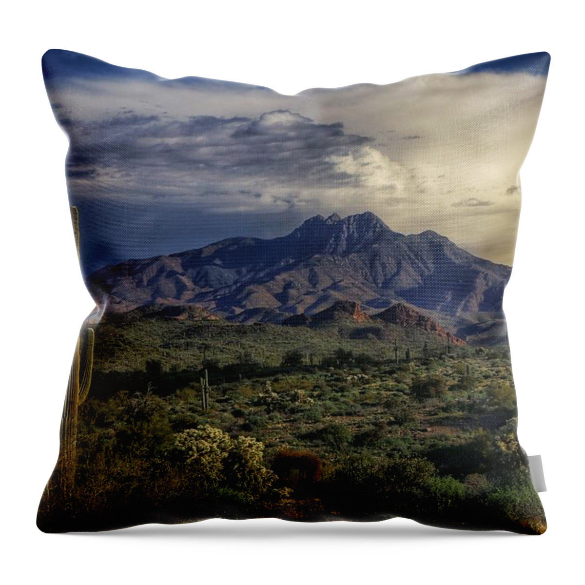 Arizona Throw Pillow featuring the photograph Mazatzal Sky by Hans Brakob