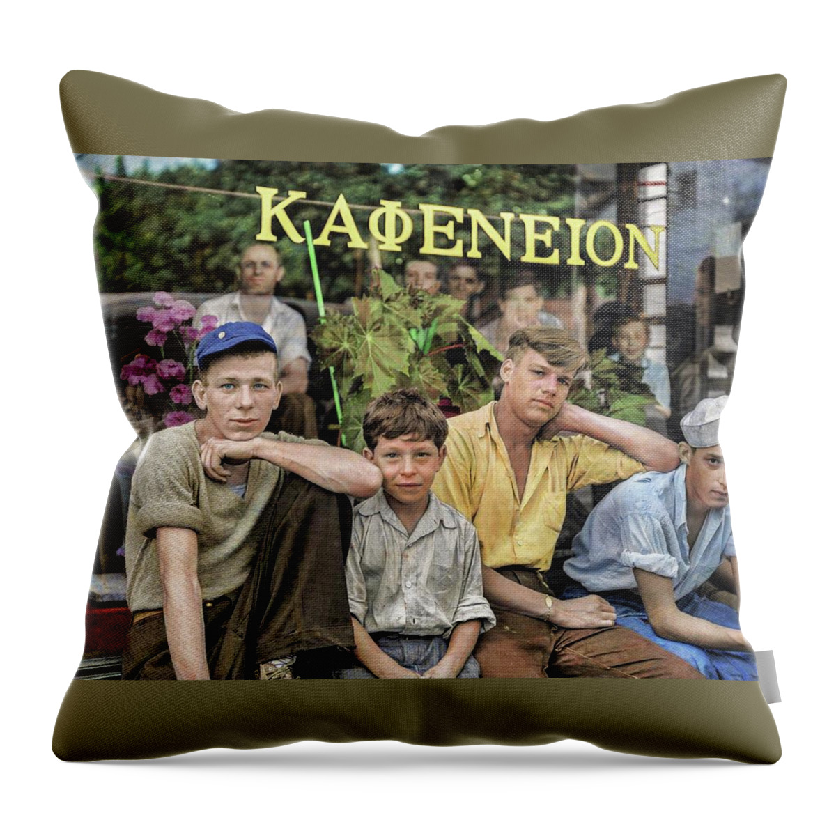 Oil On Canvas Throw Pillow featuring the digital art Medium format by Celestial Images