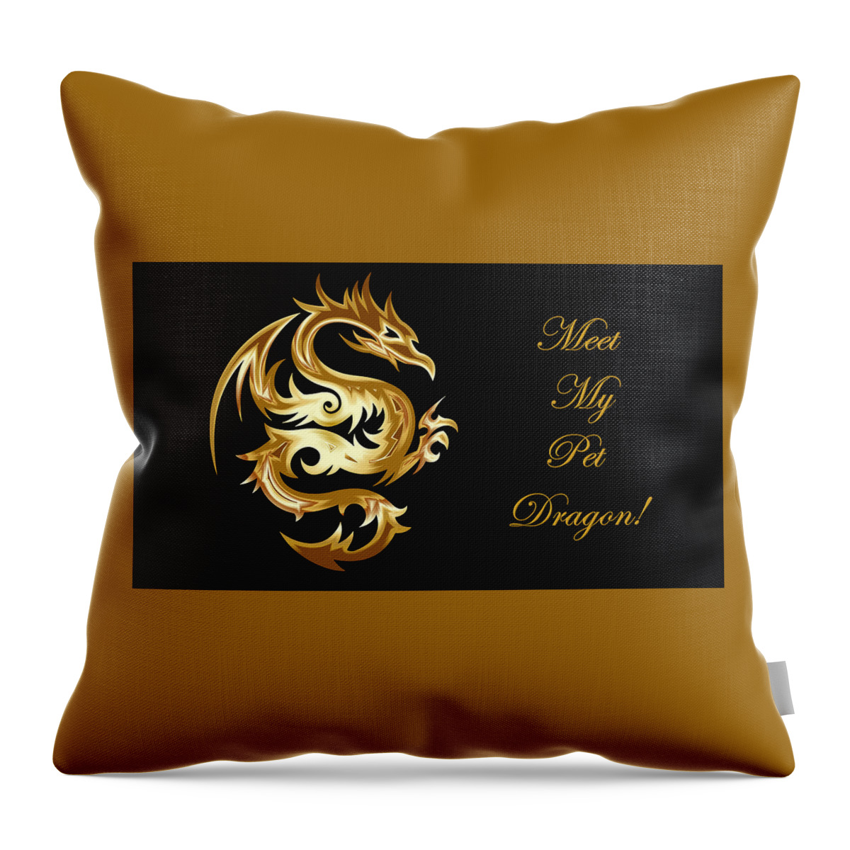 Dragon Throw Pillow featuring the photograph Meet My Pet Dragon by Nancy Ayanna Wyatt and Gordon Johnson