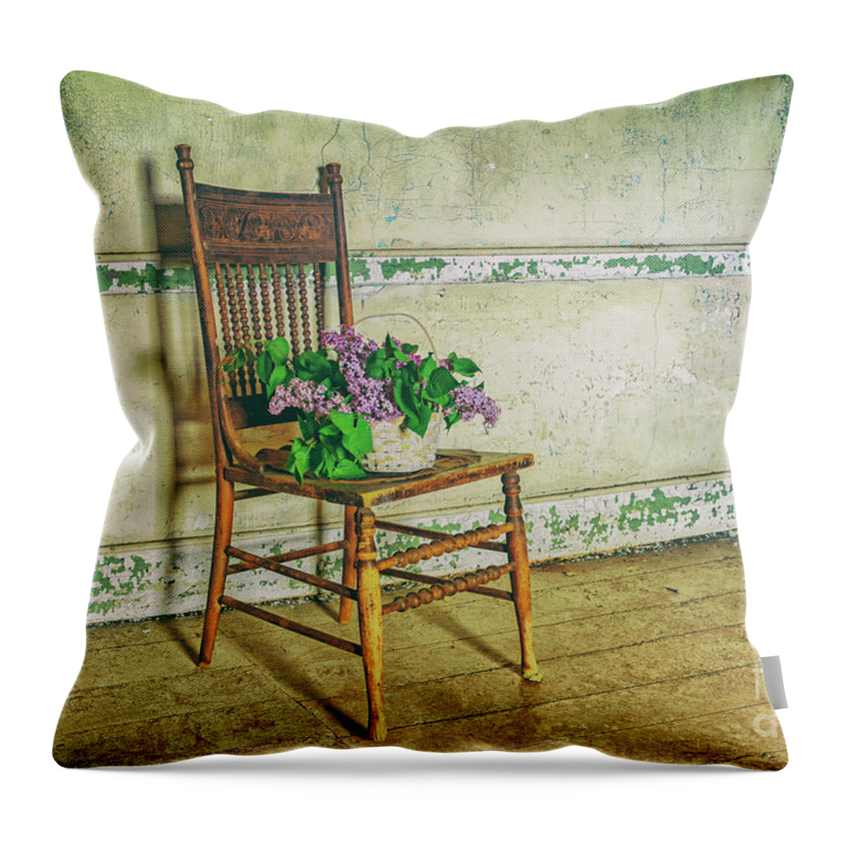 Abandoned Throw Pillow featuring the photograph Memories of Home by Debra Fedchin