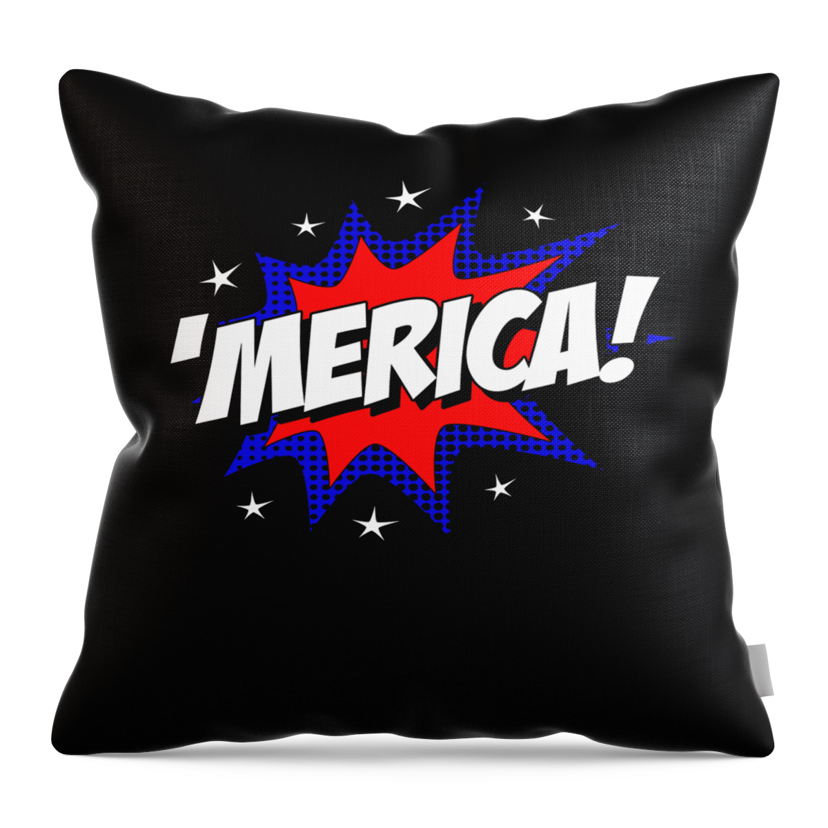 Cool Throw Pillow featuring the digital art Merica America by Flippin Sweet Gear
