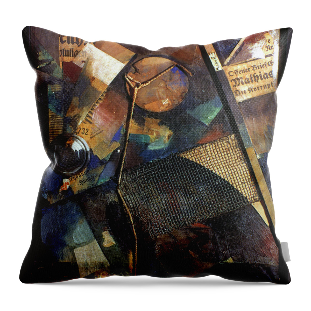 1920 Throw Pillow featuring the painting Merzbild, 25a by Kurt Schwitters