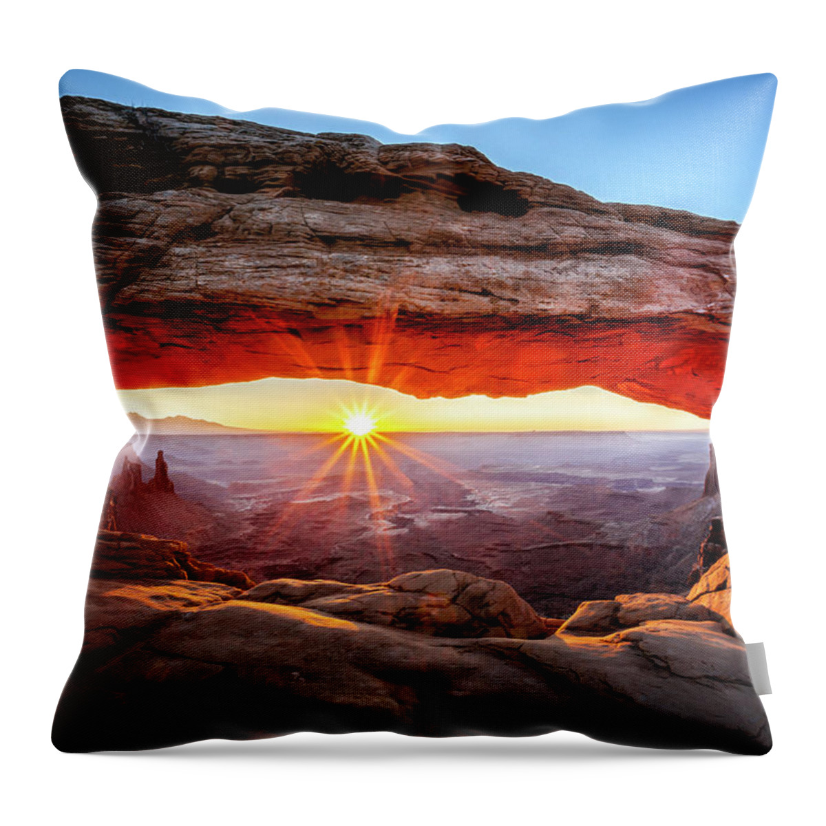 2020 Utah Trip Throw Pillow featuring the photograph Mesa Arch by Gary Johnson