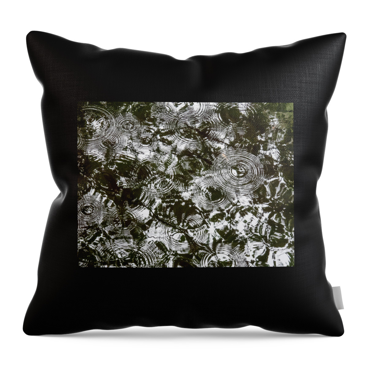Rain Throw Pillow featuring the photograph Mesmerizing Raindrops by Lynn Wohlers