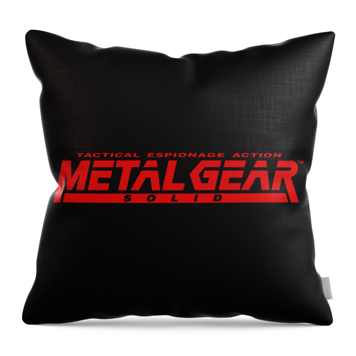 Metal Gear Solid Throw Pillow featuring the digital art Metal by Hartot Ejo