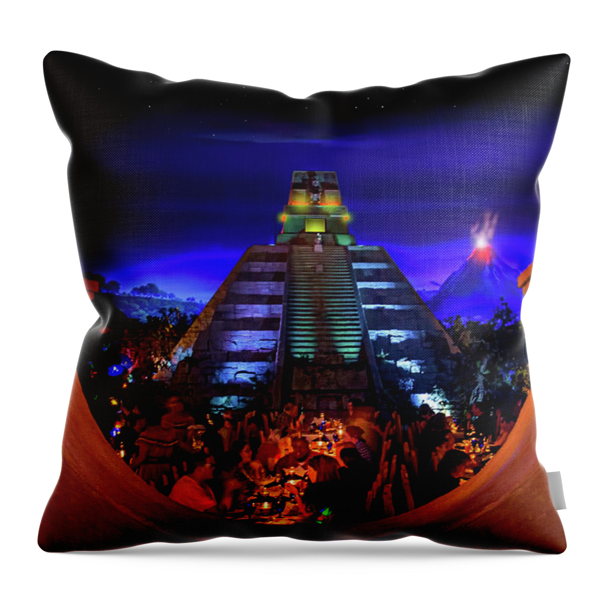 Wdw Throw Pillow featuring the photograph Mexico Pavilion at Epcot by Mark Andrew Thomas