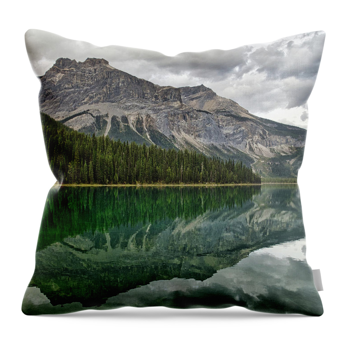 Landscape Throw Pillow featuring the photograph Michel Peak Reflection by Allan Van Gasbeck