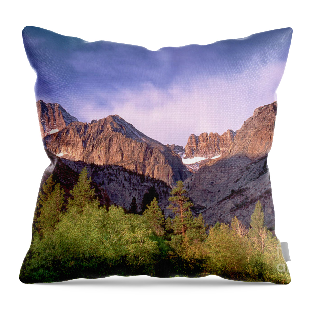 Dave Welling Throw Pillow featuring the photograph Middle Palisades Glacier Eastern Sierras California by Dave Welling