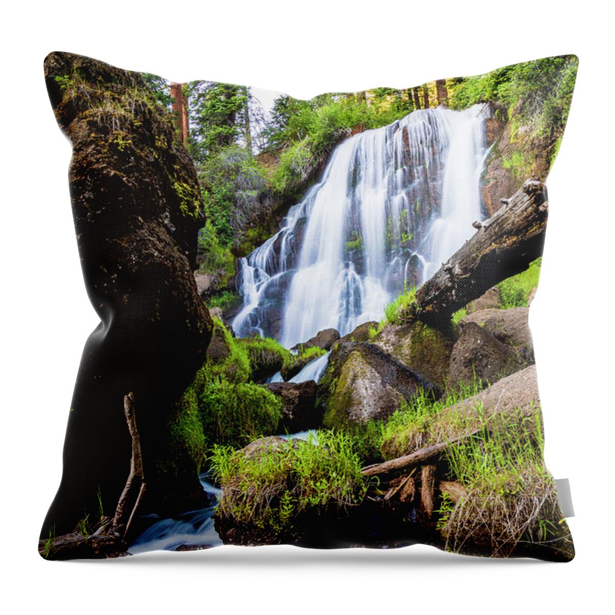 Falls Throw Pillow featuring the photograph Mill Creek Falls by Mike Lee