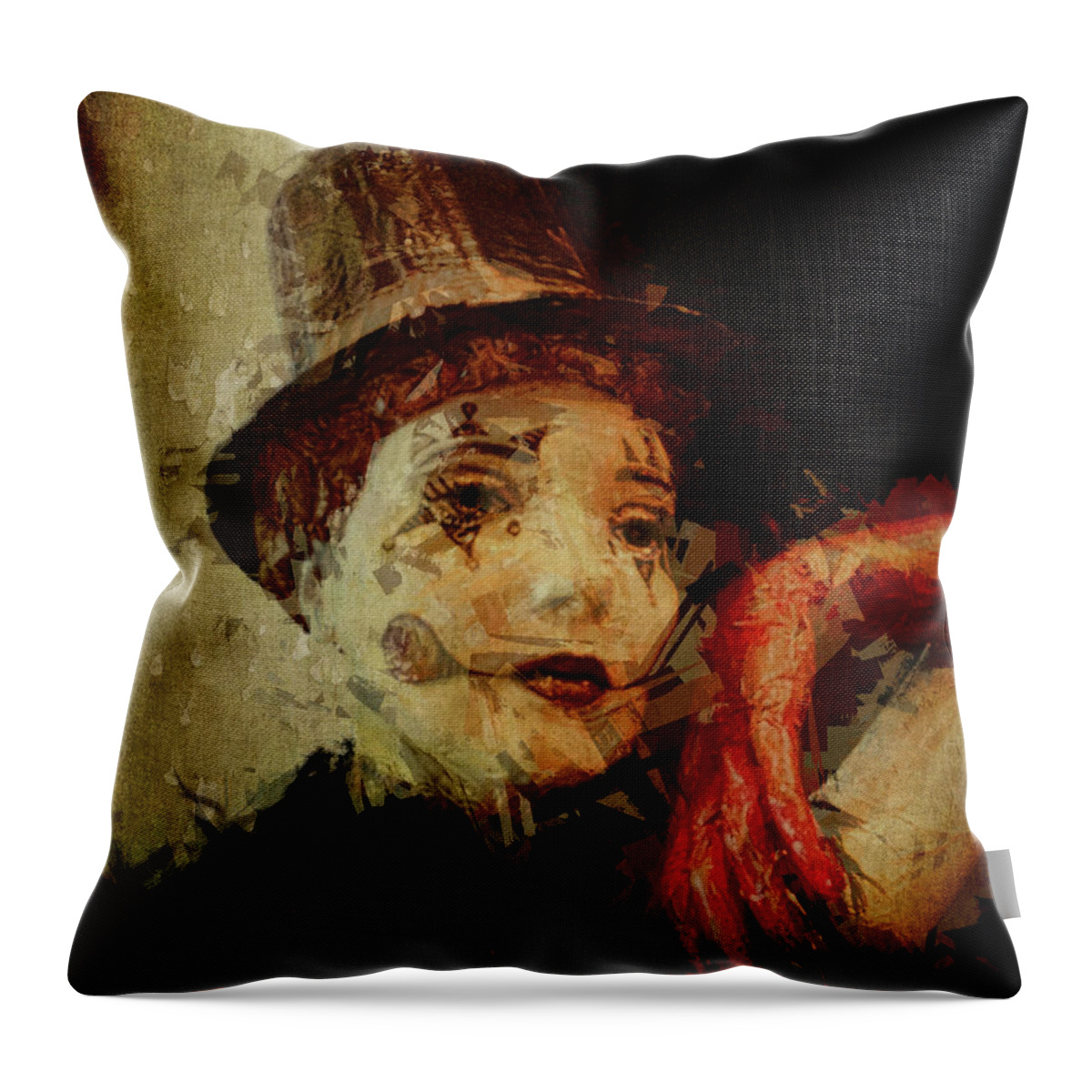 Circus Throw Pillow featuring the photograph Mime by Pete Rems