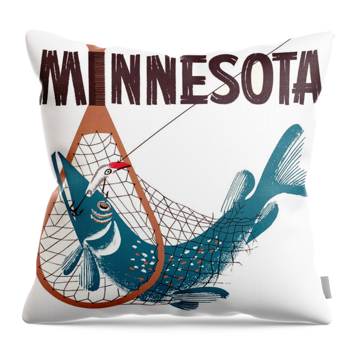 Minnesota Throw Pillow featuring the digital art Minnesota Hook by Long Shot
