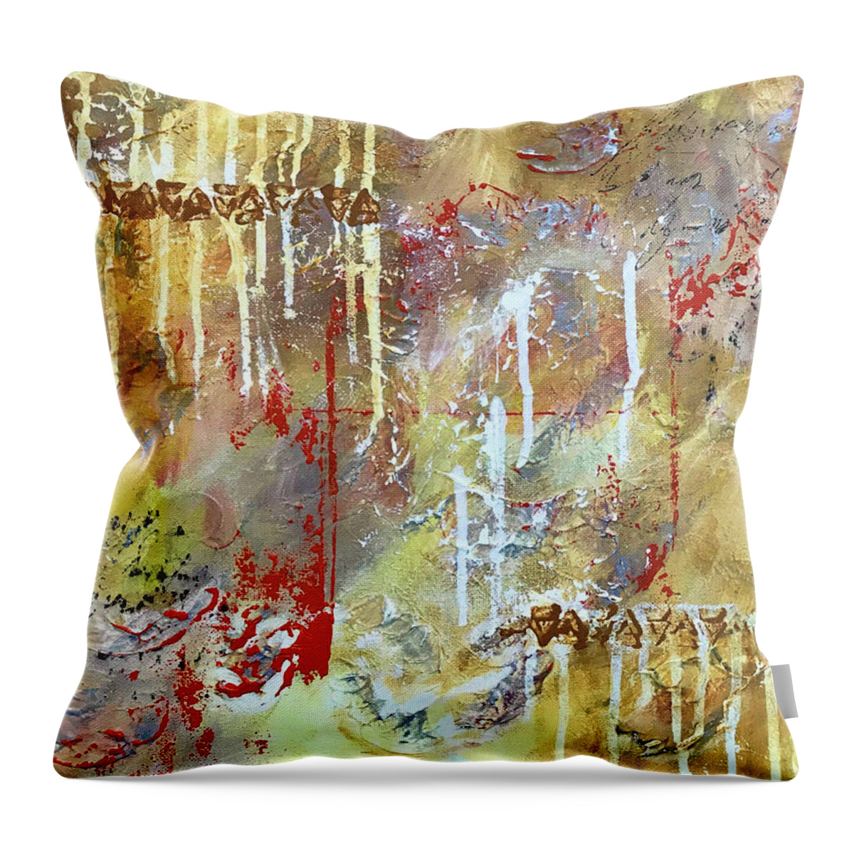 Abstract Throw Pillow featuring the painting Mirage by Art by Gabriele