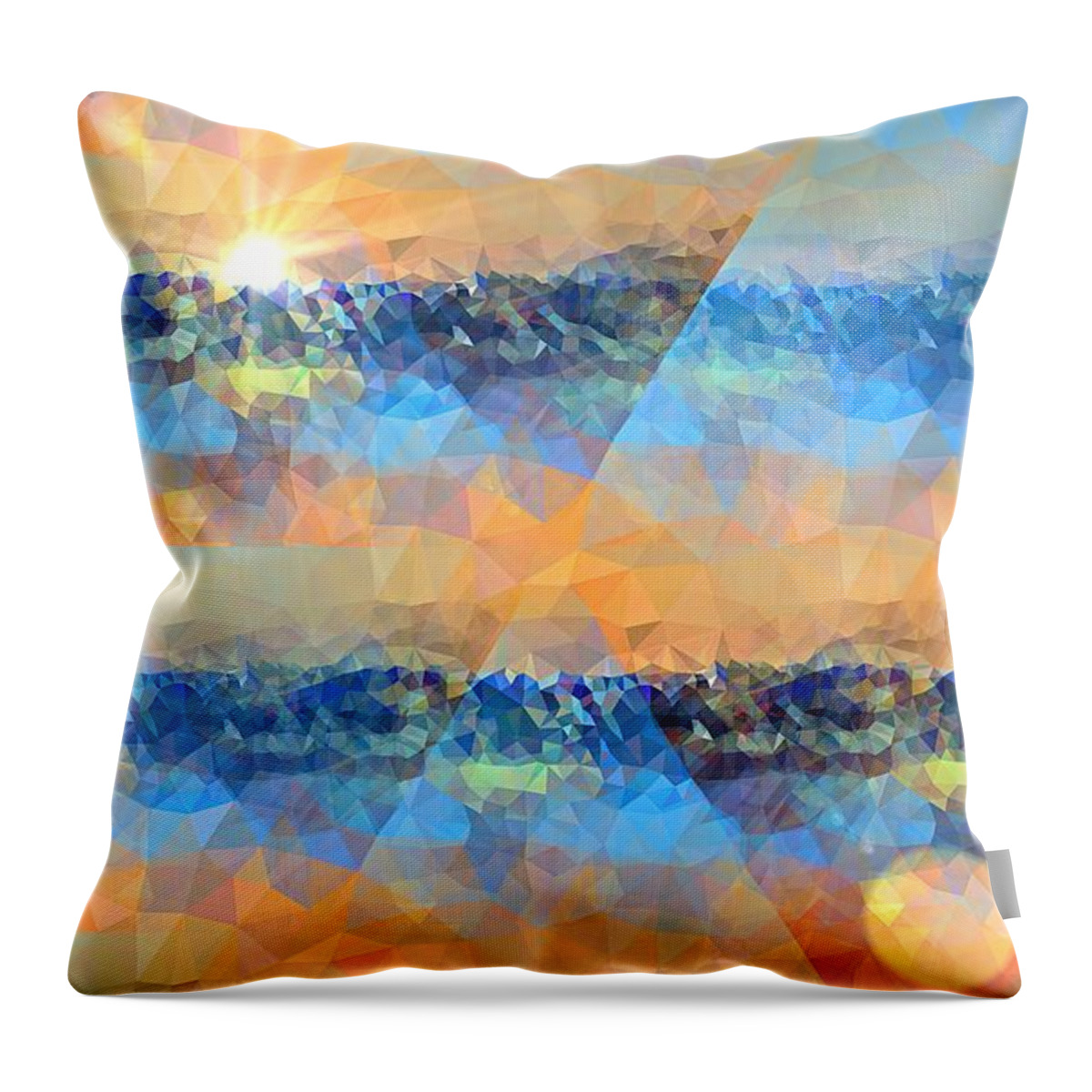 Digital Throw Pillow featuring the digital art Mirage River by David Manlove