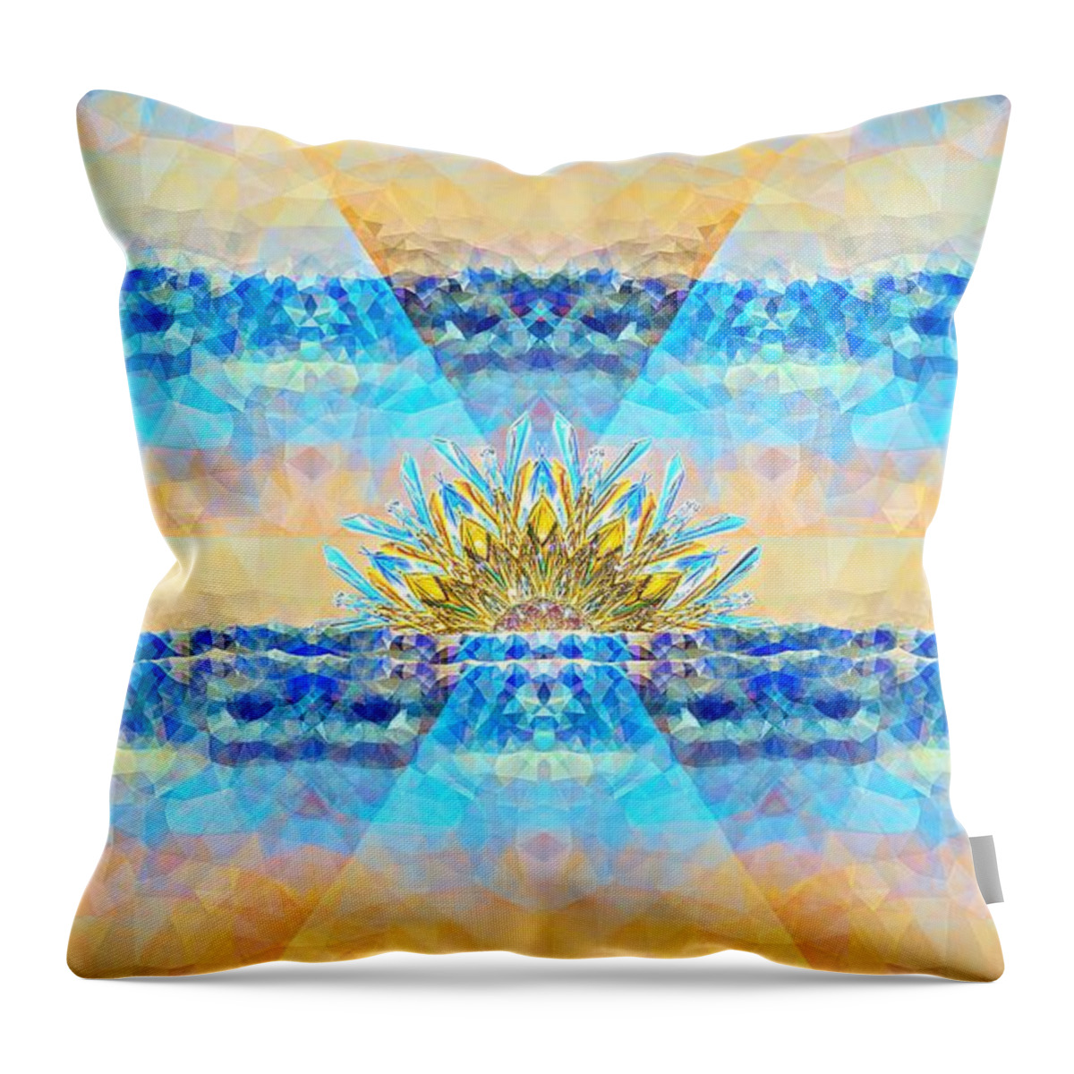 Mirage Throw Pillow featuring the digital art Mirage Sunrise by David Manlove