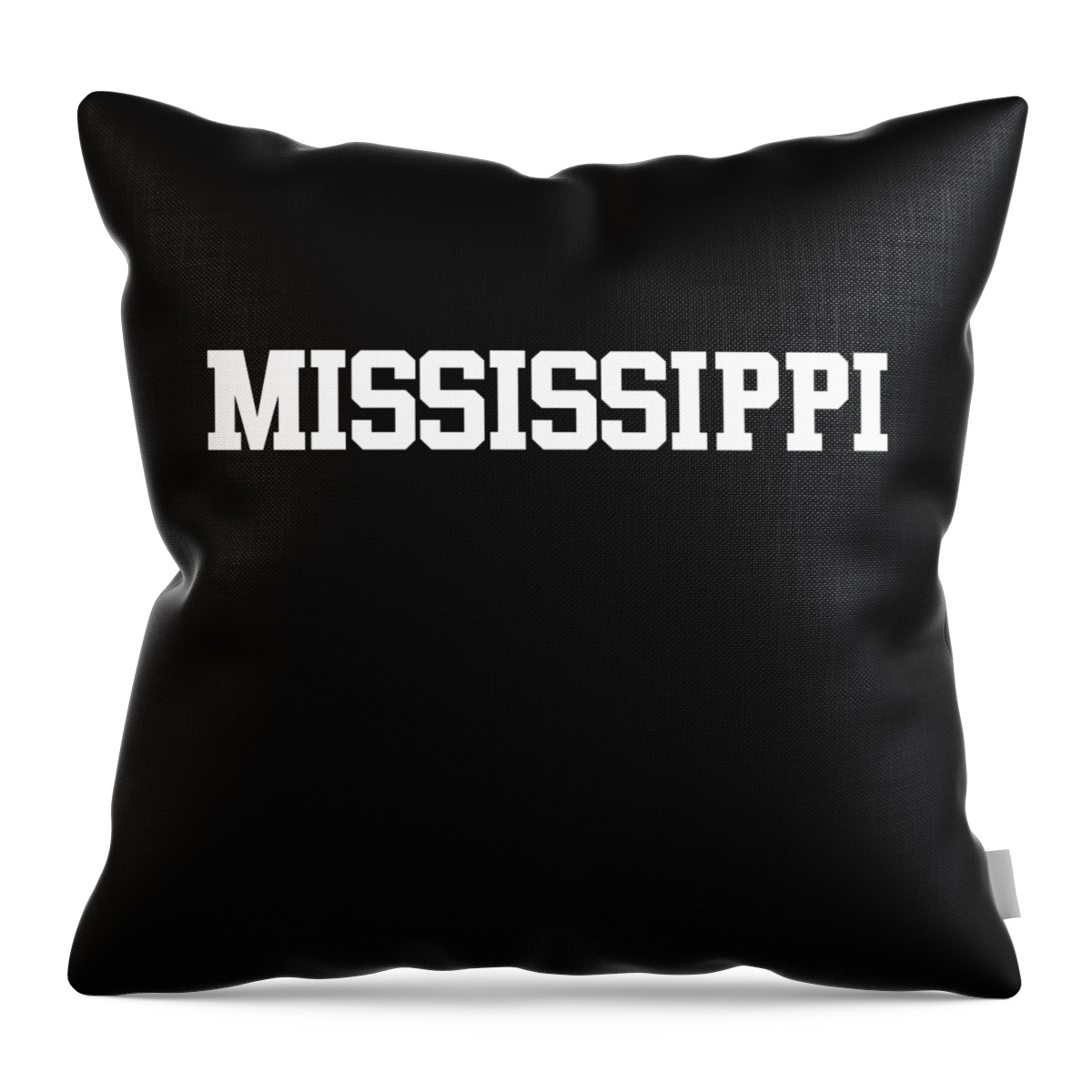 Funny Throw Pillow featuring the digital art Mississippi by Flippin Sweet Gear