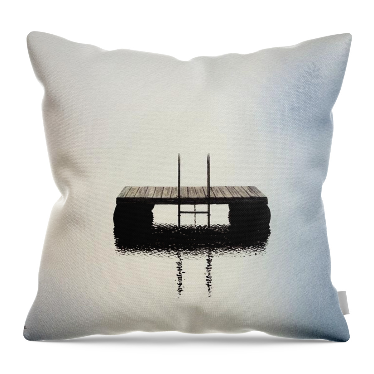 Summer Throw Pillow featuring the painting Misty Memories by Karen Richardson