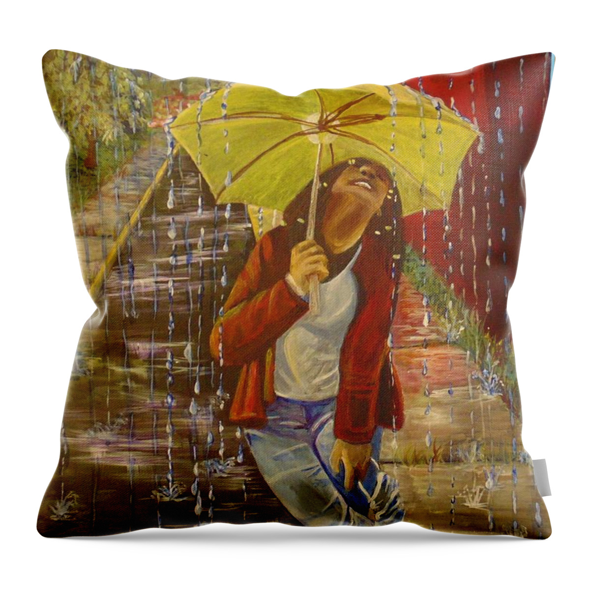 2021 Throw Pillow featuring the painting Mmxxi by Saundra Johnson