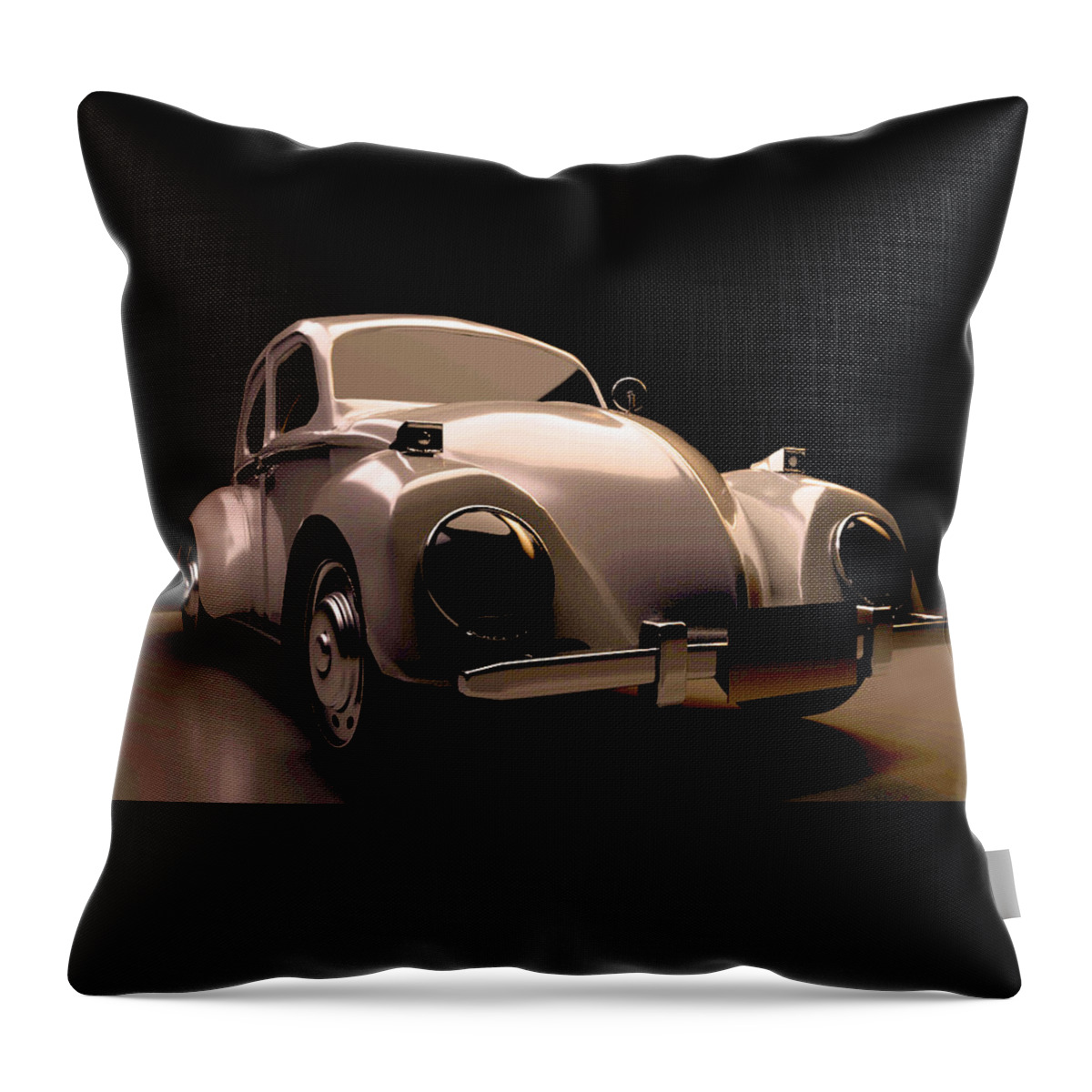 Mix Media Throw Pillow featuring the digital art Model Car #2 by Rose Lewis