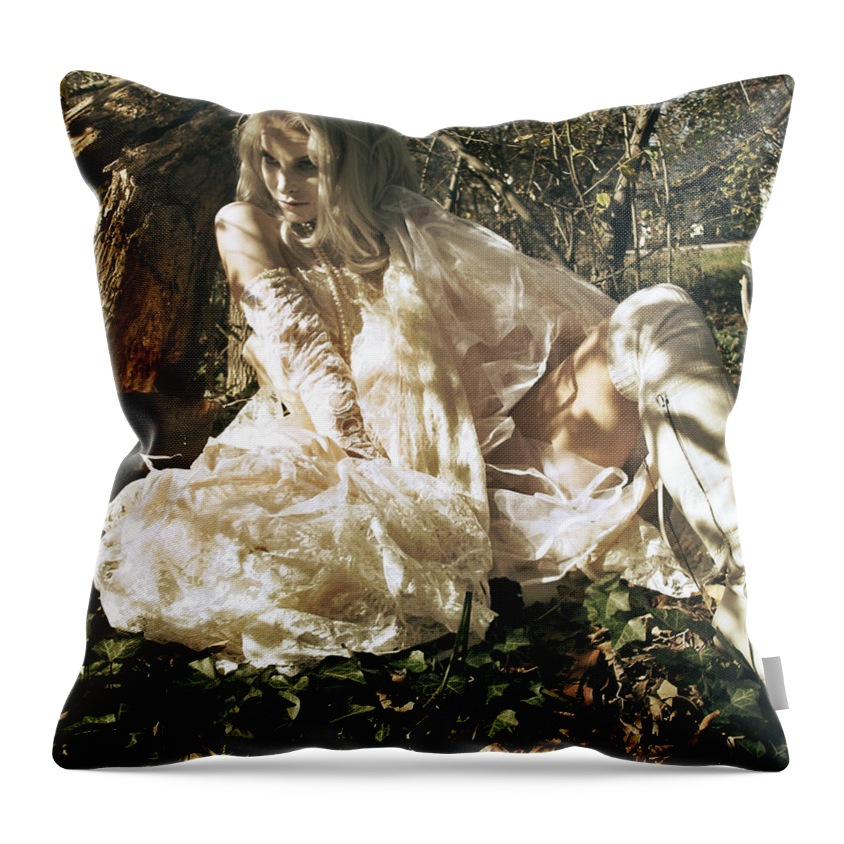 Female Throw Pillow featuring the digital art Monique 7 by Mark Baranowski