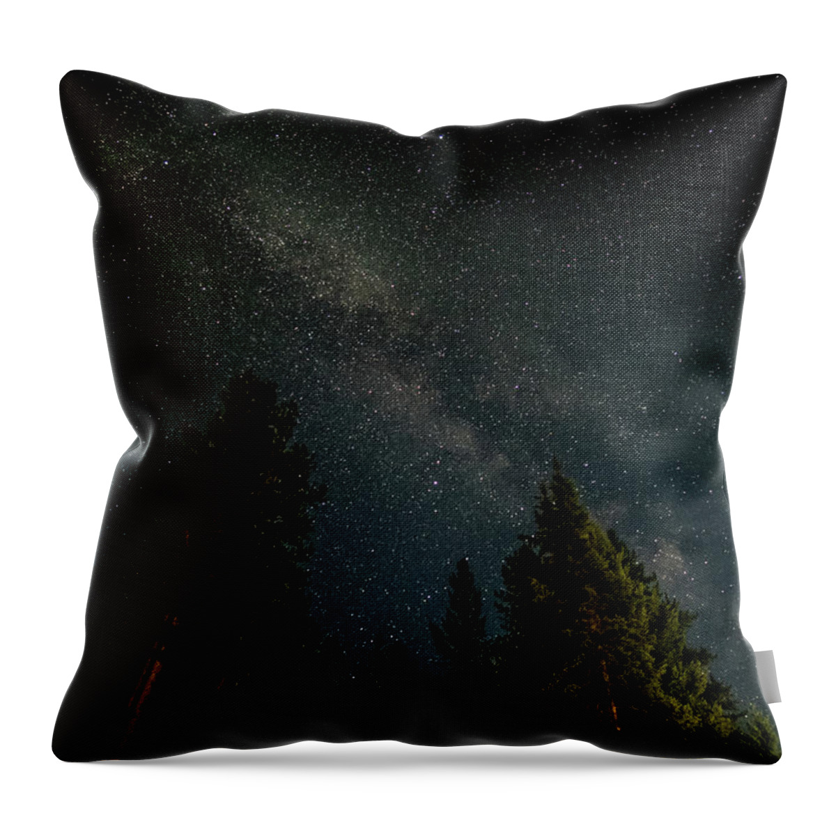 Montana Throw Pillow featuring the photograph Montana night sky by Alberto Zanoni