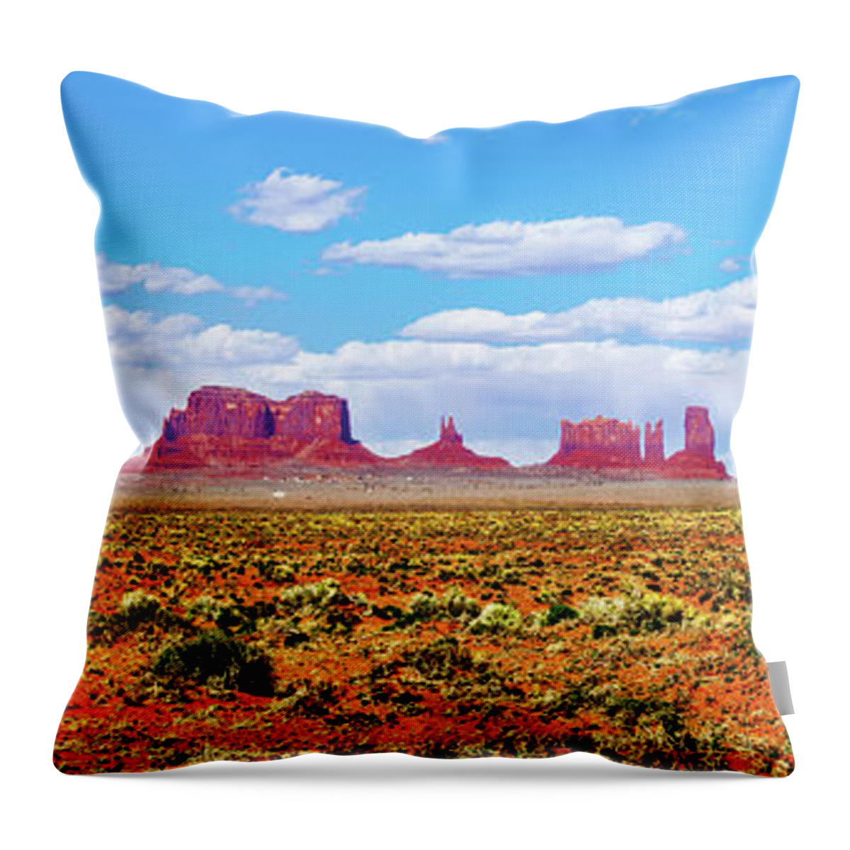 Monument Valley Throw Pillow featuring the photograph Monuments Of The West by Az Jackson