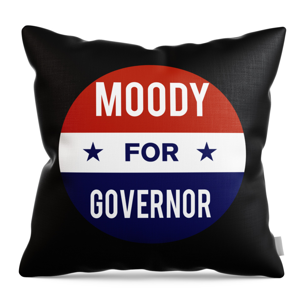 Election Throw Pillow featuring the digital art Moody For Governor by Flippin Sweet Gear