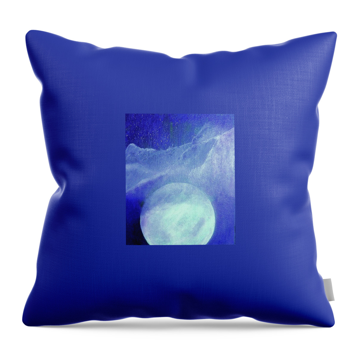 Moon Throw Pillow featuring the painting Moon Rising by Pour Your heART Out Artworks
