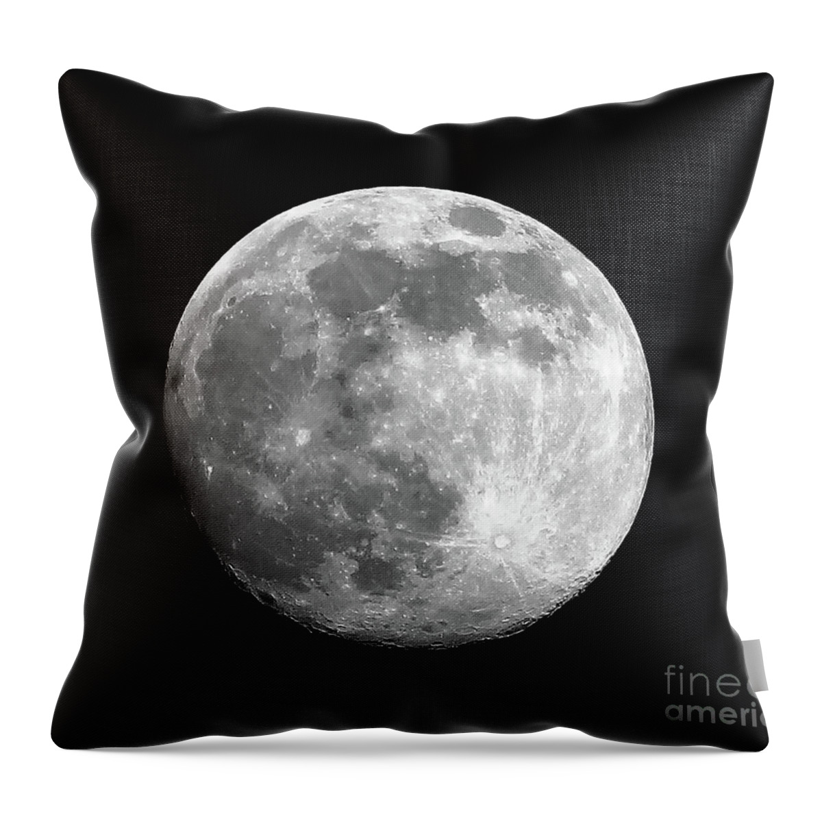 Moon Throw Pillow featuring the photograph Moon by Tom Conway