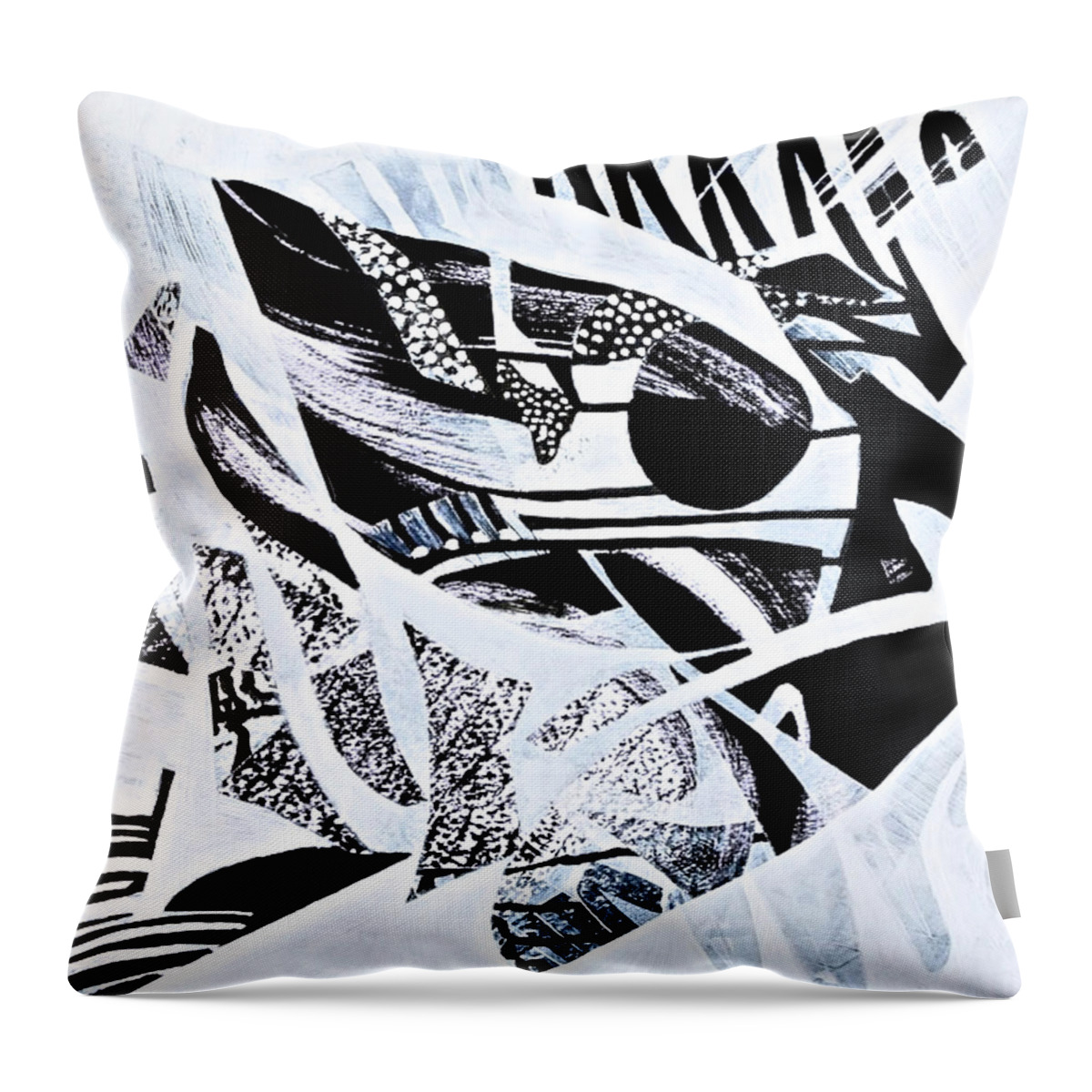  Throw Pillow featuring the painting Moonlit Sonata by Polly Castor