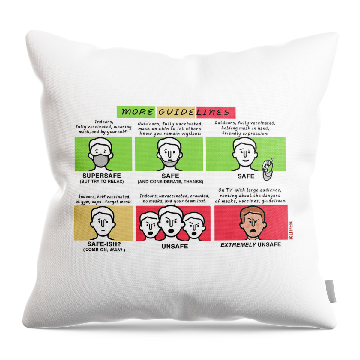 More Cdc Guidelines Throw Pillow