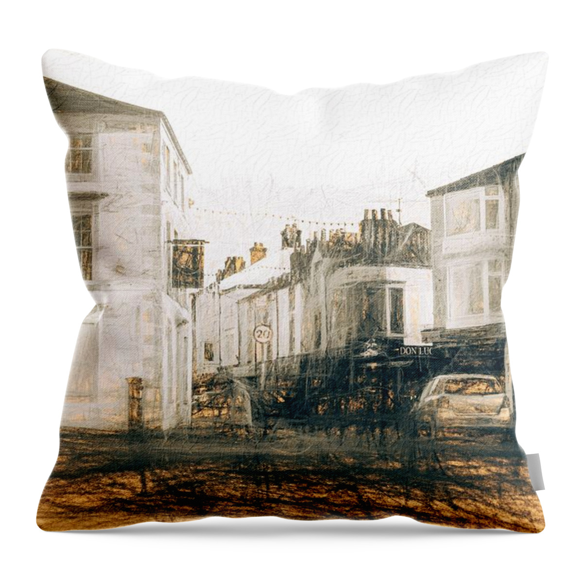 Morecambe Throw Pillow featuring the photograph Morecambe Street Number 1 by David Ridley