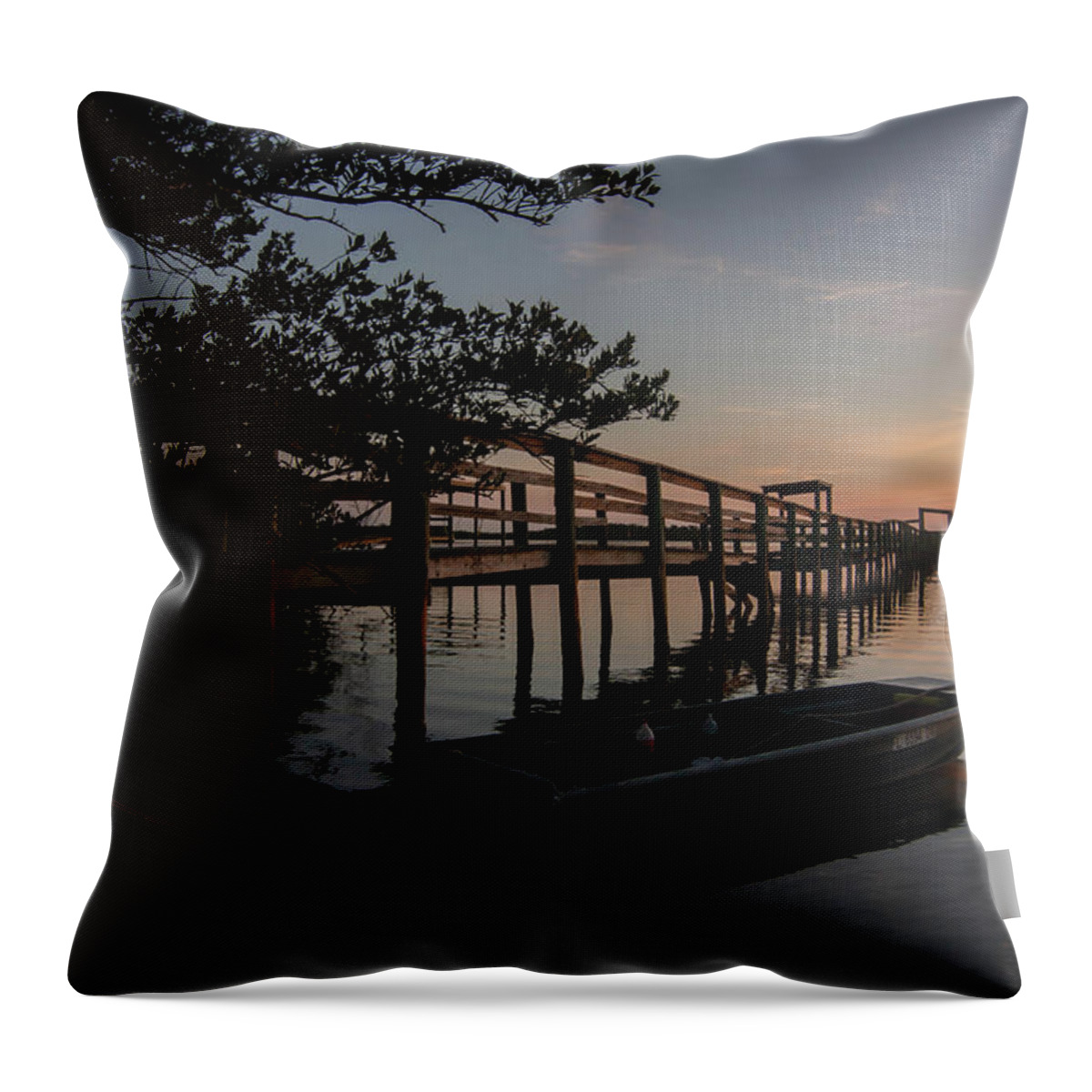 Morning Throw Pillow featuring the photograph Mornin' on the Indian River by Dorothy Cunningham