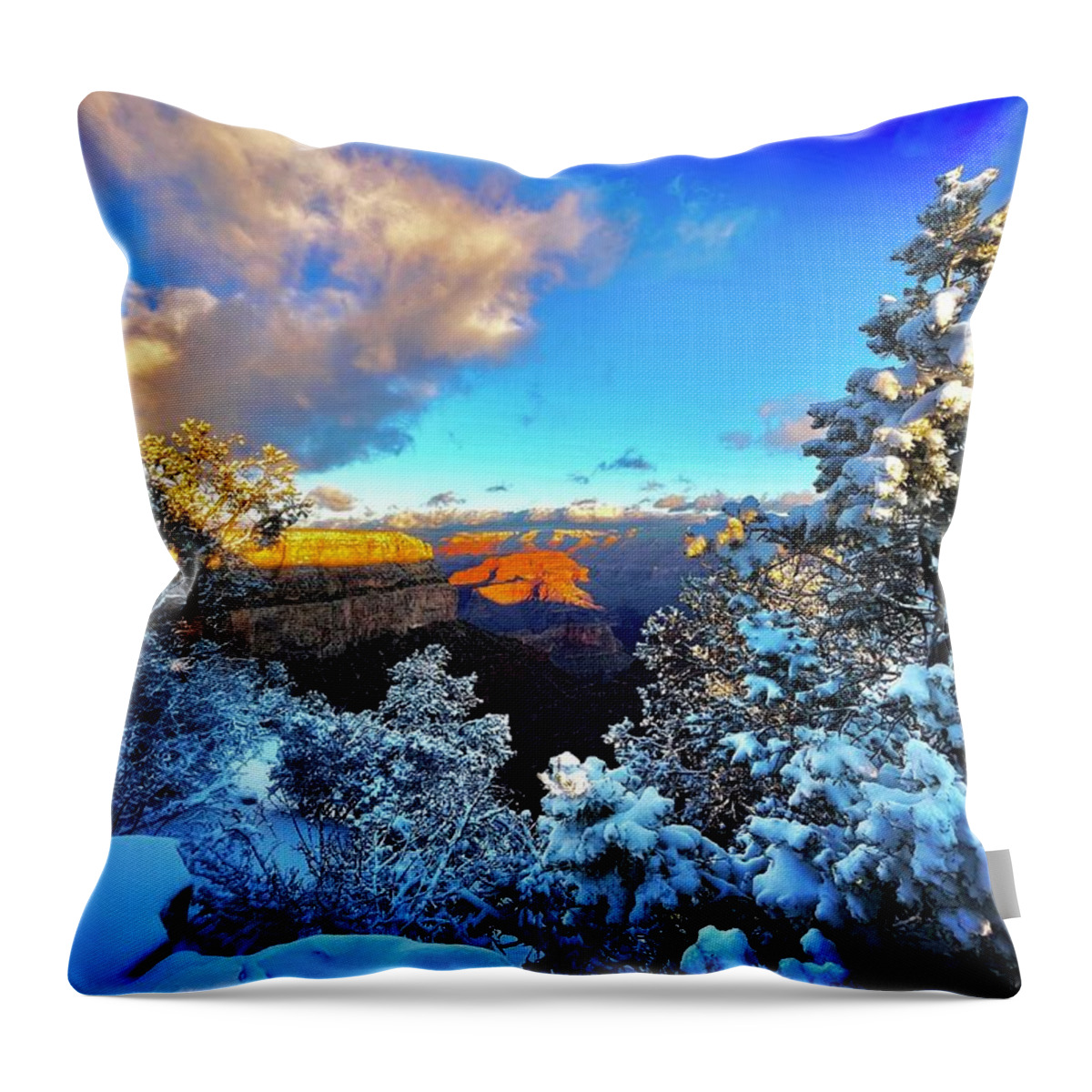 Landscape Throw Pillow featuring the photograph Morning Grandeur by Kevyn Bashore