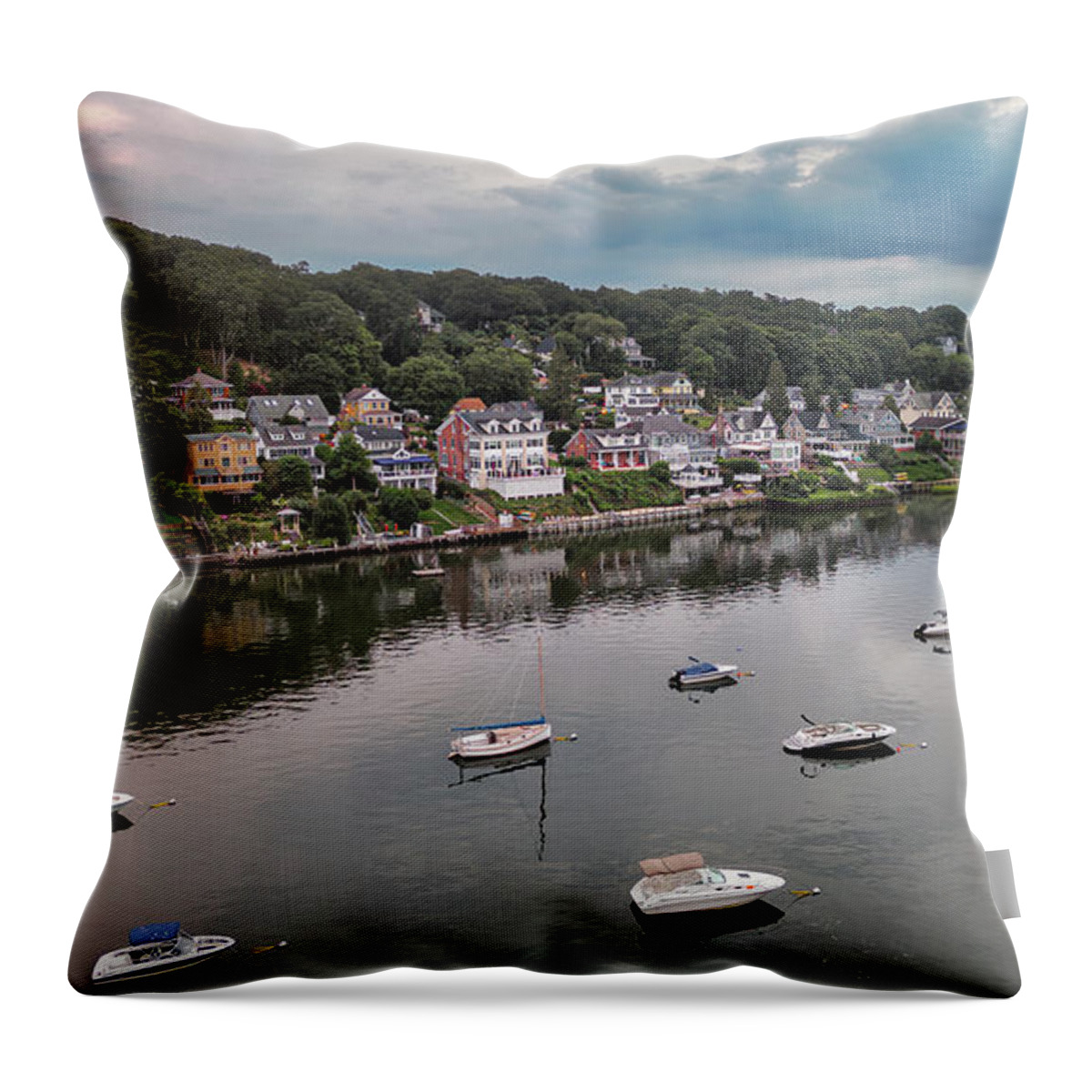 Harbor Throw Pillow featuring the photograph Morning Over Northport Harbor by Sean Mills